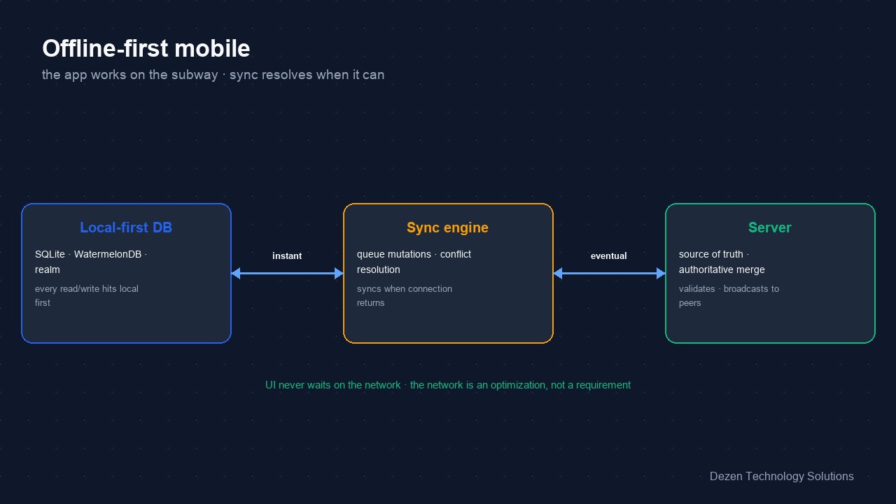 Offline First Offline-first mobile: the app that works on the subway · Dezen Technology