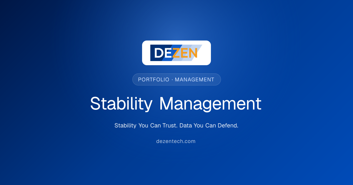 Stability Management — Stability Studies, End-to-End · Dezen Technology